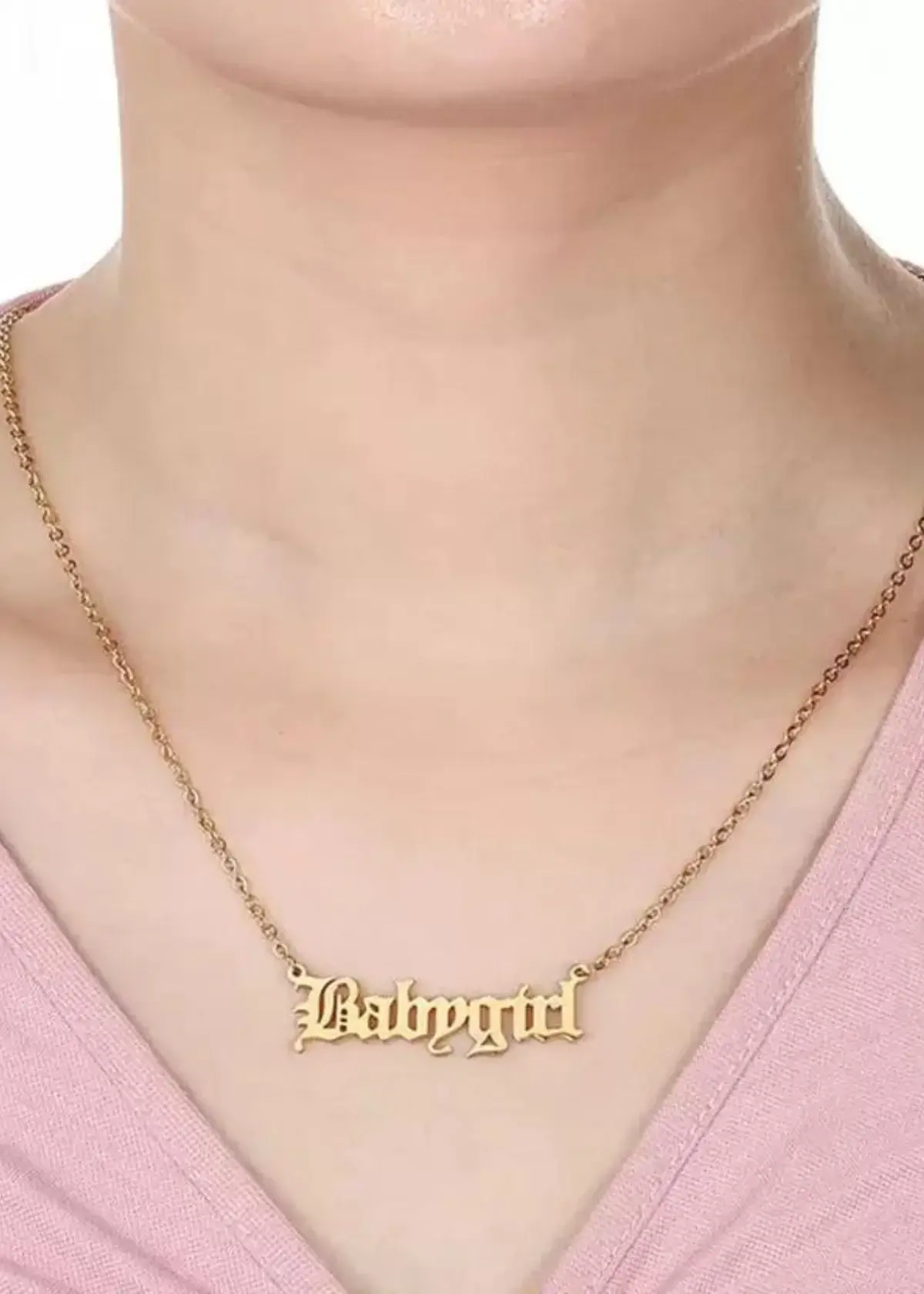 Can I customize My babygirl Necklace Gold?