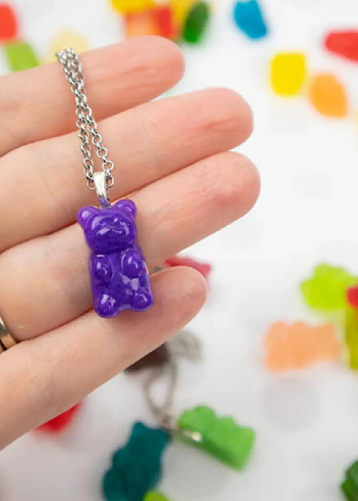 How do I clean and maintain My Gummy Bear Necklace?