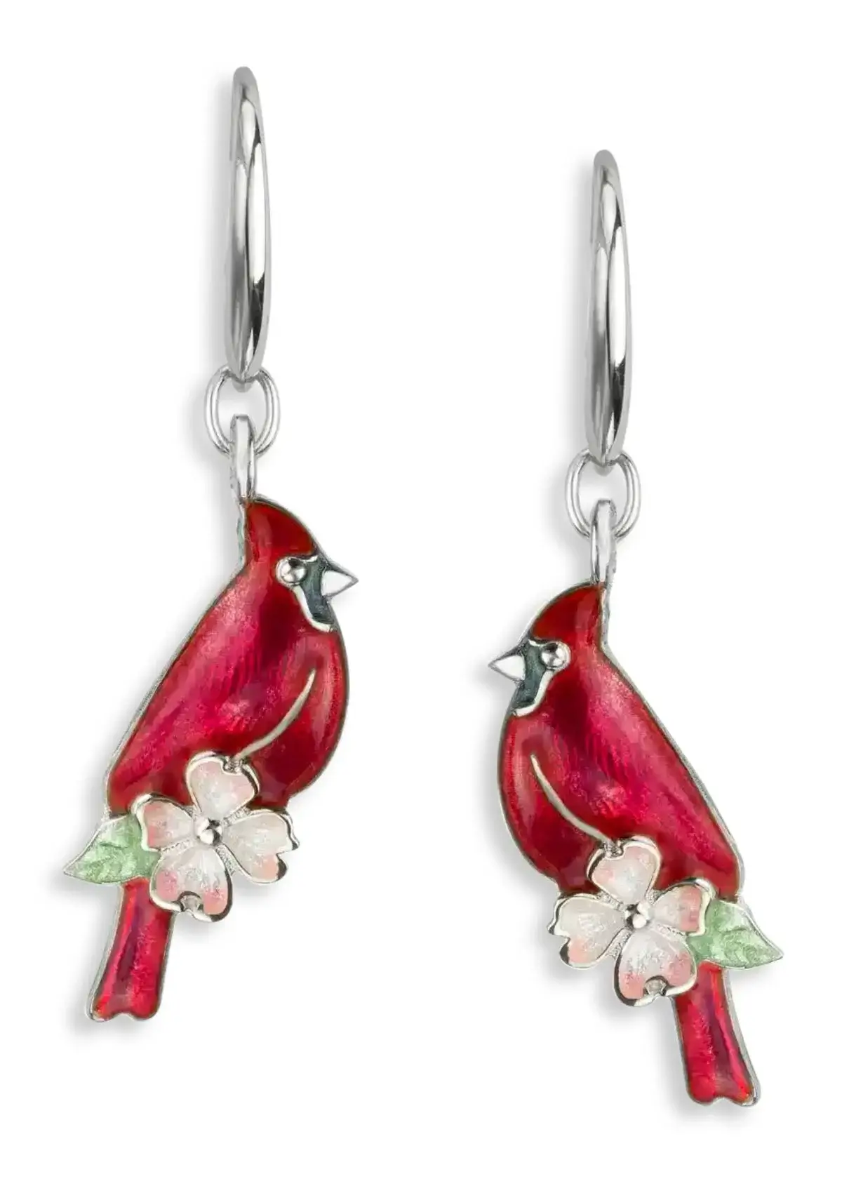 What are Cardinal Earrings Made of?