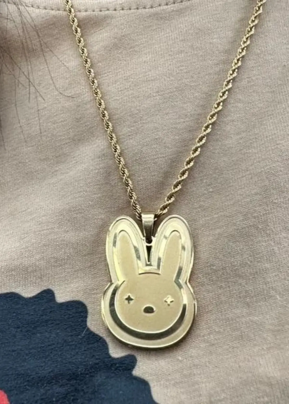 What materials are Bad Bunny necklaces made of?