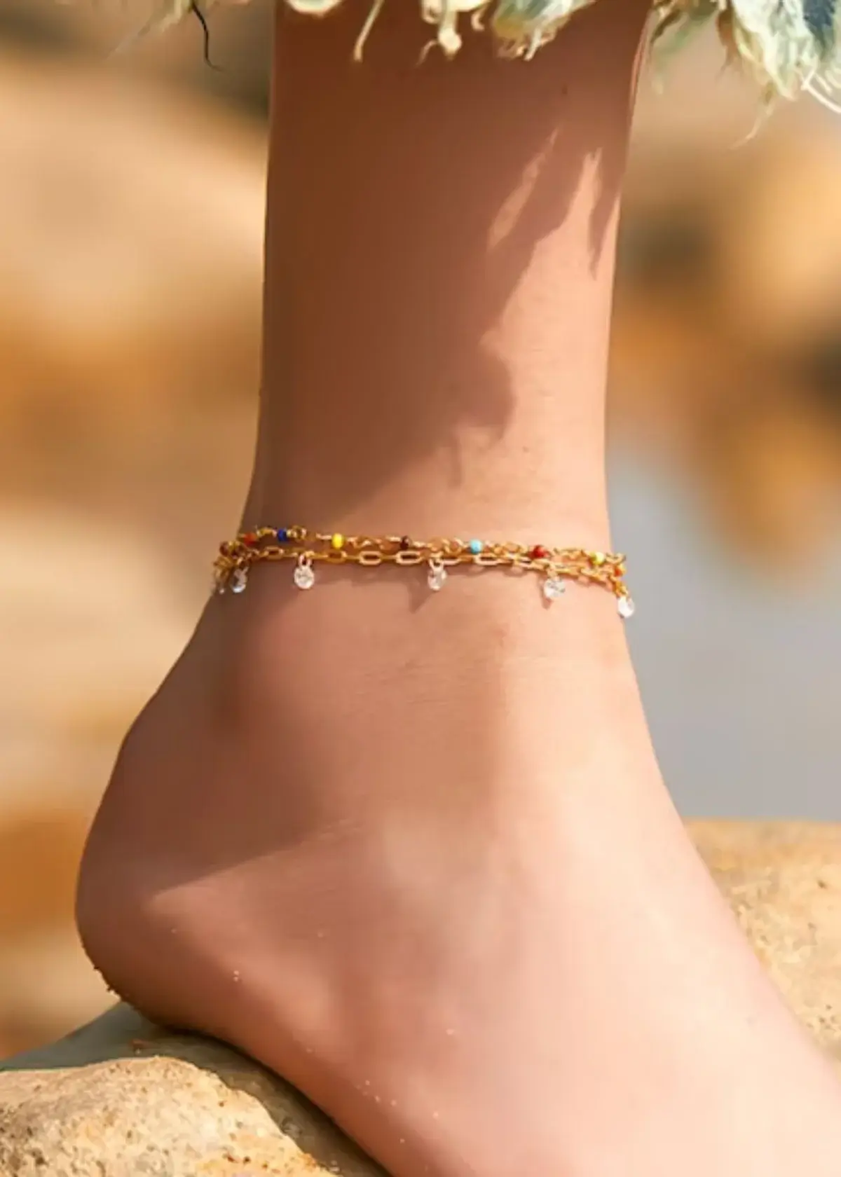 How can I tell if a gold ankle bracelet is genuine?